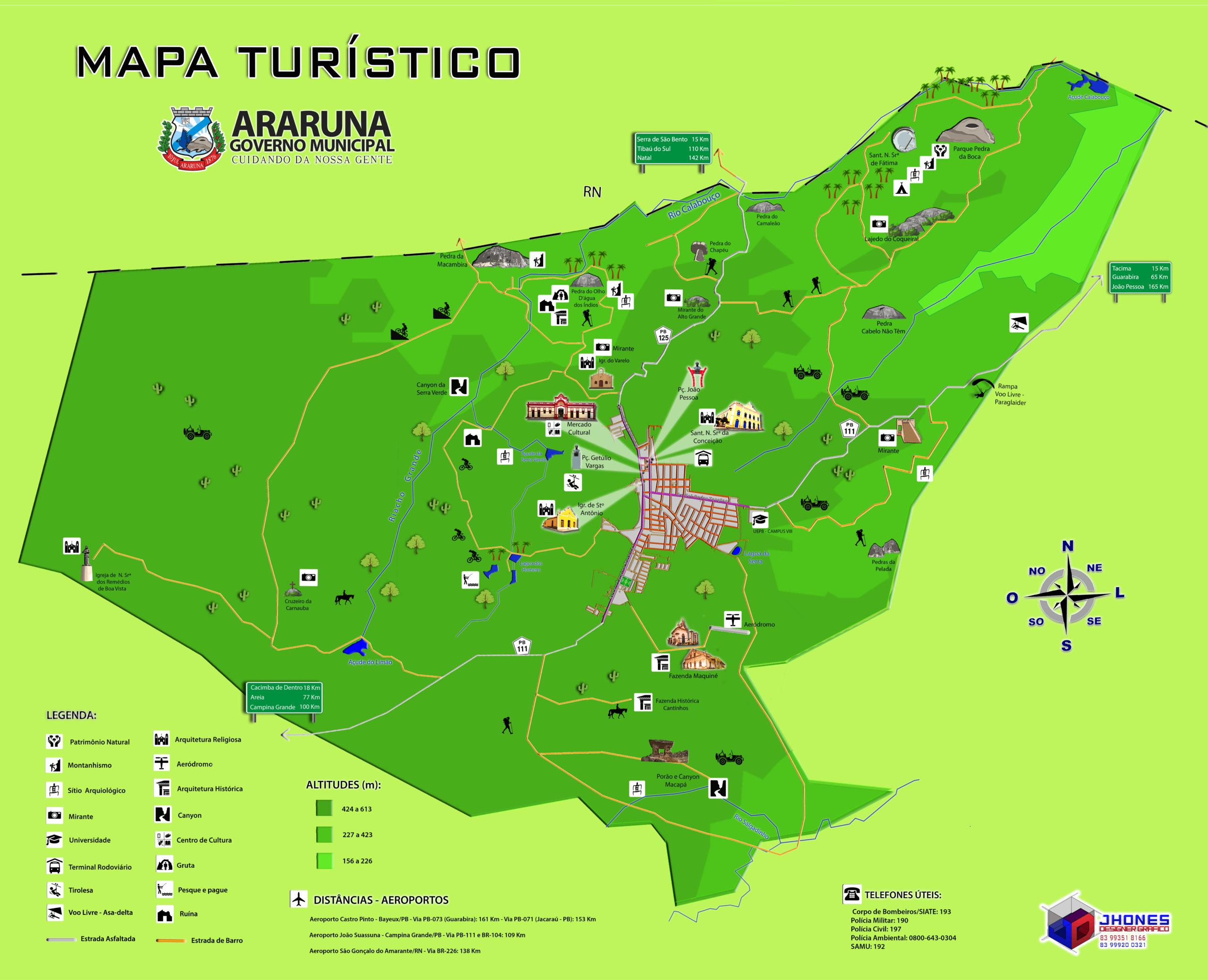 Mapa Tur Stico De Araruna Pb Turismo Araruna Para Ba